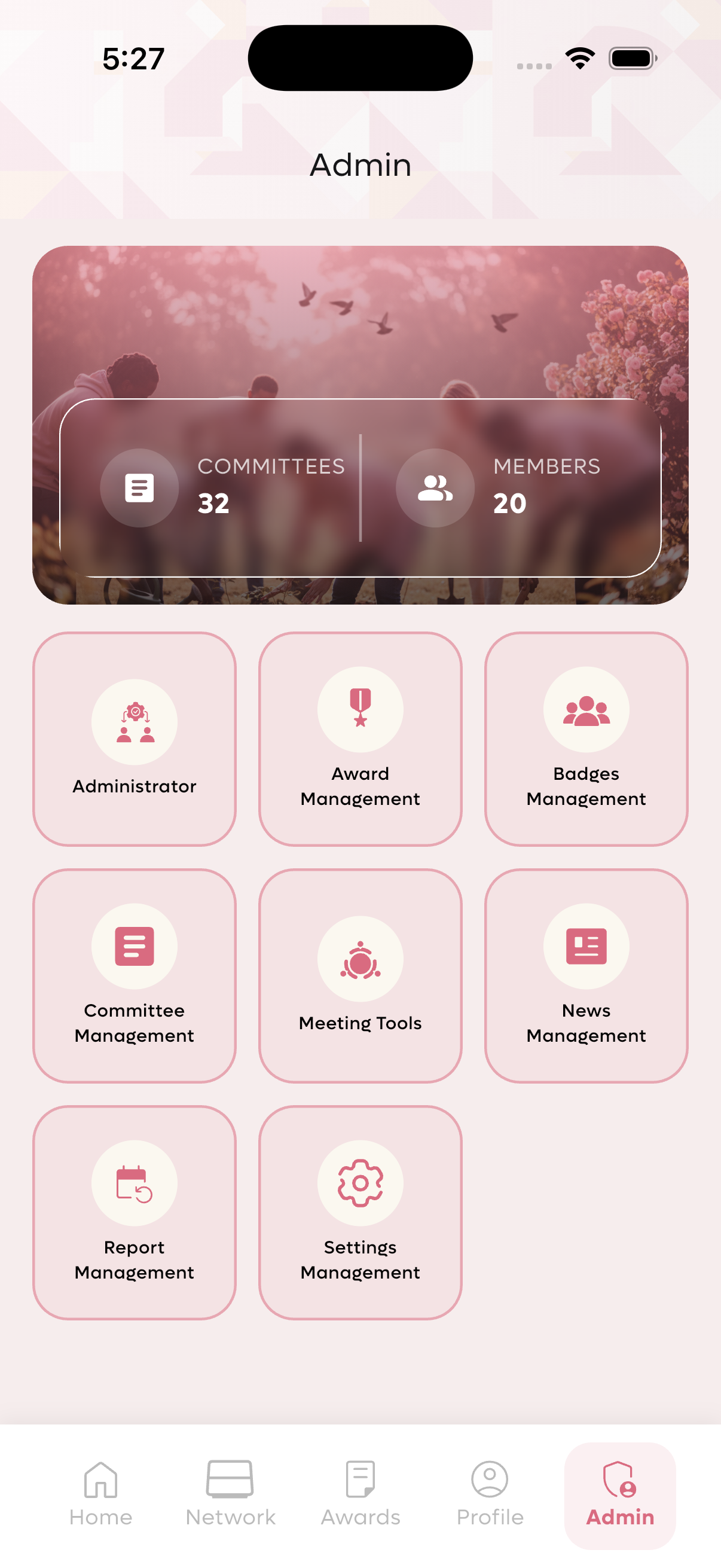 Admin Feature Panel