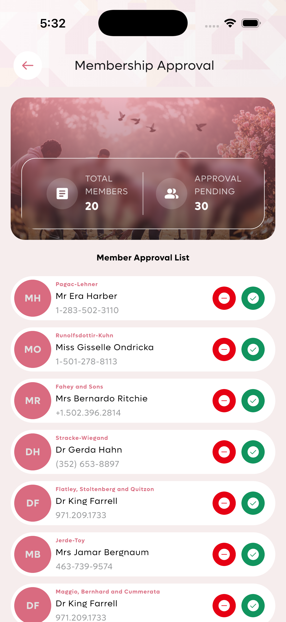 Membership Approval